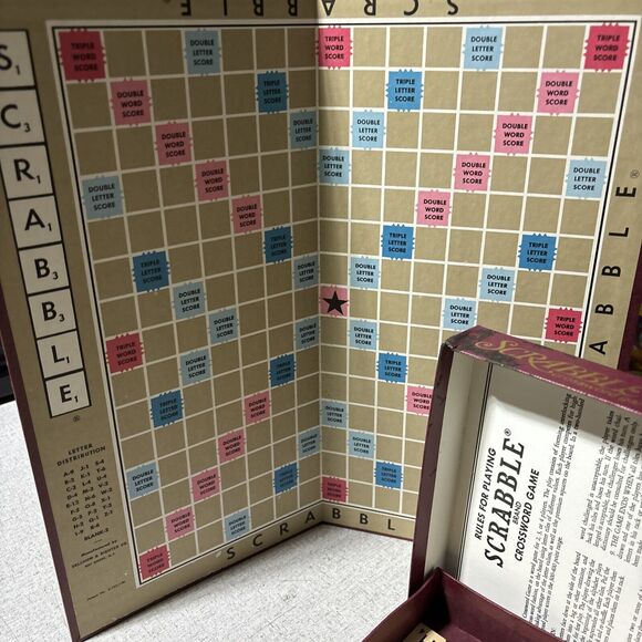 1976 SCRABBLE Board Game ~ Standard Edition, Selchow & Righter ~ Very Nice - Picture 2 of 6